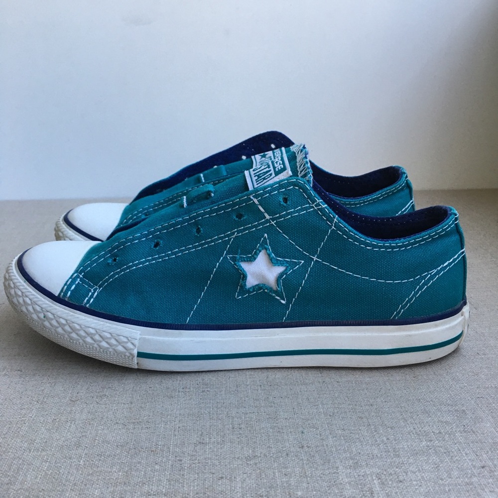 Converse Women US 4 EU 36 Teal Lace-Up Sneakers
